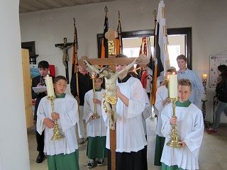 Foto vom Empfang der Reliquie
